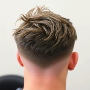 Messy Crew Cut Low Fade