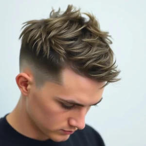 Mid Fade Messy Crew Cut