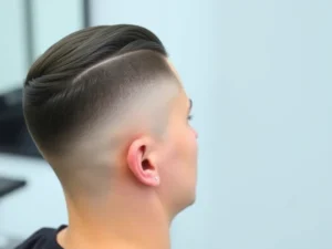 Side-Parted Crew Cut Haircut