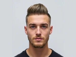 High Fade Crew Cut with Beard