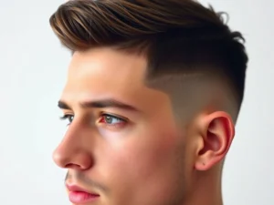 Short Crew Cut With Low Fade