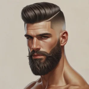 Long Crew Cut with Beard