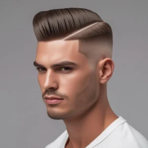 Male Crew Cut with Hard Part