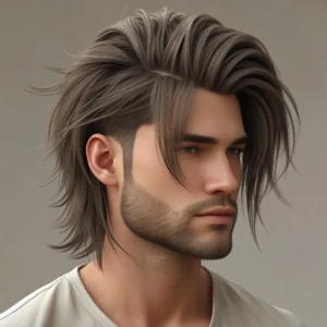 Messy or Textured Long Crew Cut