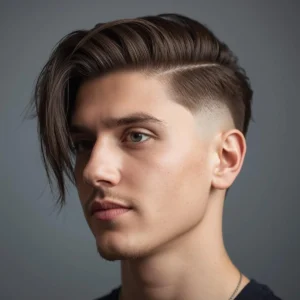 Side-Swept Long Crew Cut