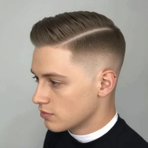 Classic Side Swept Crew Cut