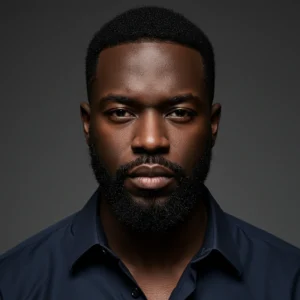 Crew Cut Black Men with Beard