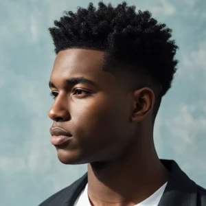 Curly Crew Cut Black Men
