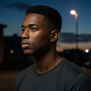 Side Part Crew Cut Black Men