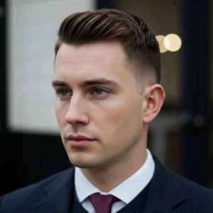 Ivy League Crew Cut with Hard Part