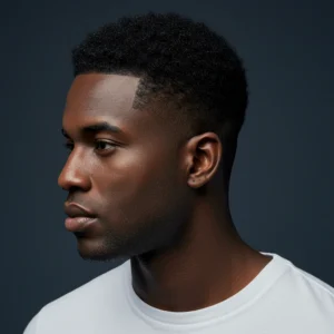 Crew Cut Black Men with Fade