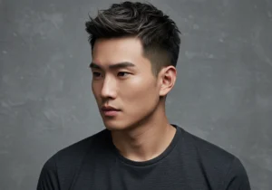 Textured Crew Cut Asian