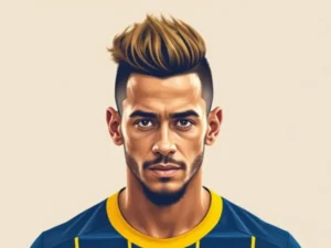 Crew Cut with Line Design