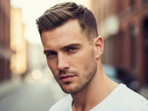 Short Crew Cut for a Receding Hairline