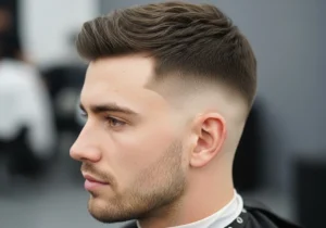 Undercut Crew Cut with Hard Part