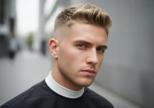 Blonde Crew Cut with Fade