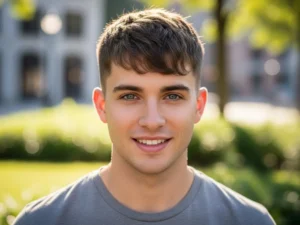 Textured Crew Cut for a Receding Hairline