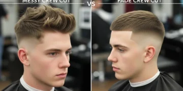 Messy Crew Cut vs Fade Crew Cut